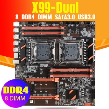 Дънна платка Atermiter X99 с двоен процесор в LGA 2011 v3 E-ATX USB3.0 SATA3 с двоен процесор Xeon С Двоен слот M. 2 8 DIMM DDR4 2011-3