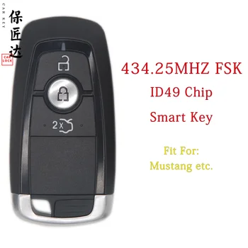 BaoJiangDd авто ключ, Подходящи за Ford Mustang 434 Mhz Бесключевой умно дистанционно за управление на Автомобилен ключ FCC ID: A2C93142101 HS7T-15K601-DC