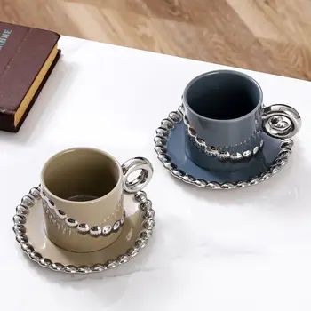 Керамични набор от кафе, сладки набор, домакински чаша за вода
