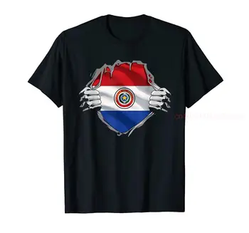 100% Памук, супер парагвайское наследство, горделив корените на Парагвай, тениска с флага, мъжки дамски унисекс тениски, Размер S-6XL