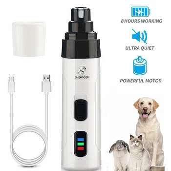 Електрическа Ножица за нокти за кучета, Шлифовъчни машини за нокти, Зареждащи се чрез USB, Безшумни Инструменти за рязане на котешки лапи, Машинка за подстригване, грижа за ноктите