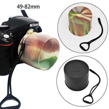 Универсална гъвкава силиконова капачка за обектив, водоустойчив, пылезащитная, относящая към околната среда, - рефлексен фотоапарат 40 мм-72 мм, капачка за обектив за Canon/Nikon/Pen/So